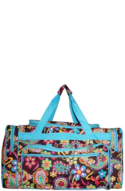 Printed Duffle Bag-KPQ423/TURQ